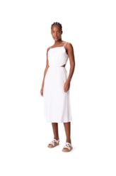 Vestido Resort Midi Laço Celebrate Off White