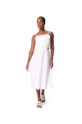 Vestido Resort Midi Laço Celebrate Off White