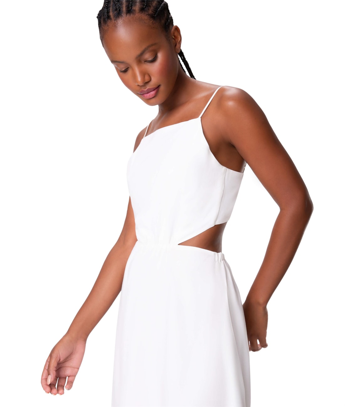 Vestido Resort Midi Laço Celebrate Off White