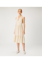 Vestido Resort Midi Light Visco Areia