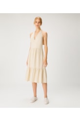 Vestido Resort Midi Light Visco Areia
