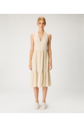 Vestido Resort Midi Light Visco Areia
