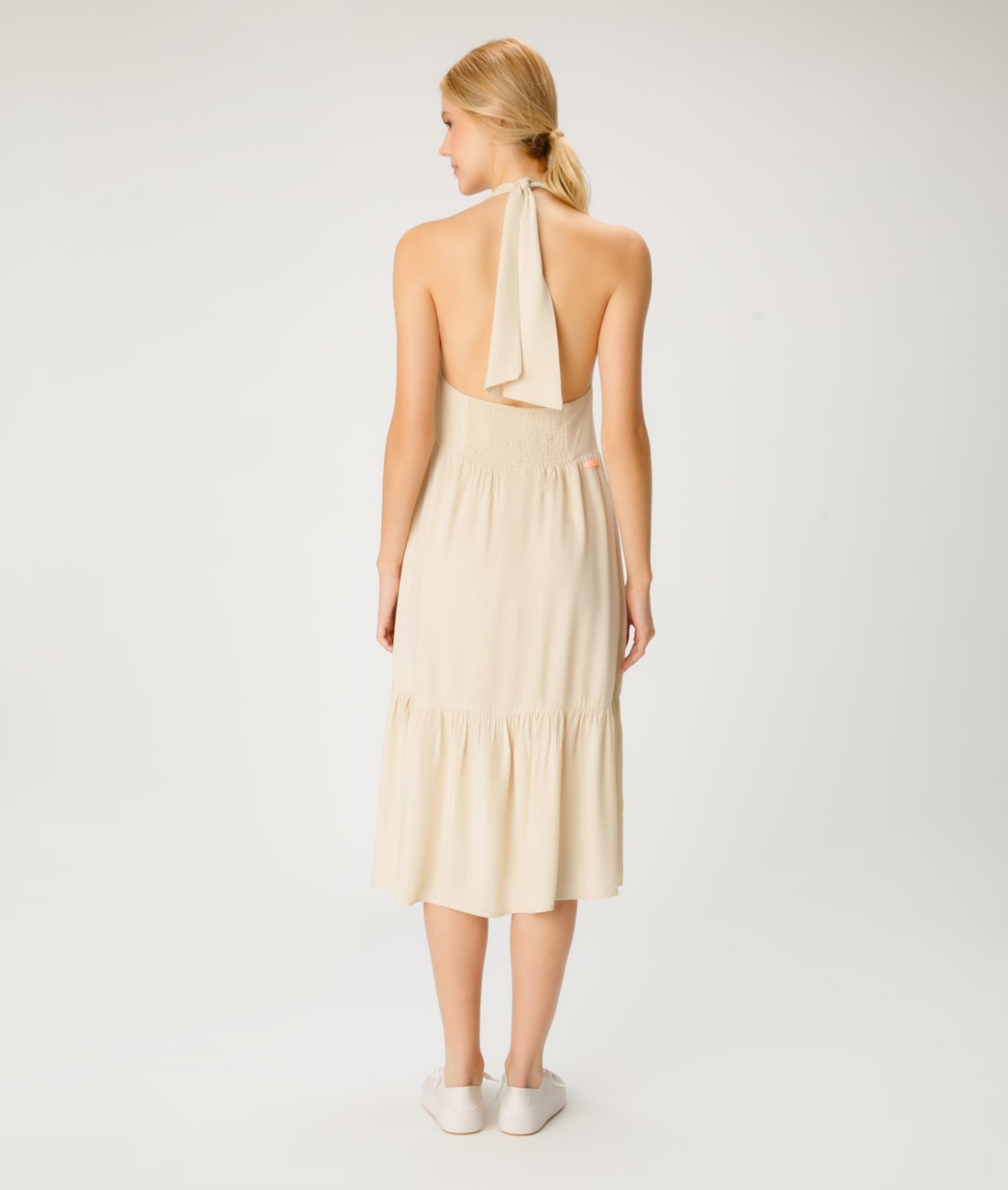 Vestido Resort Midi Light Visco Areia
