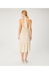 Vestido Resort Midi Light Visco Areia