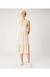 Vestido Resort Midi Light Visco Areia