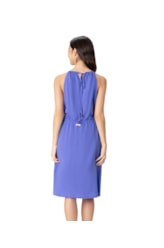 Vestido Resort Midi Visco Texture Azul Bic