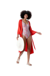 Vestido Resort Midi Viscose Vermelho