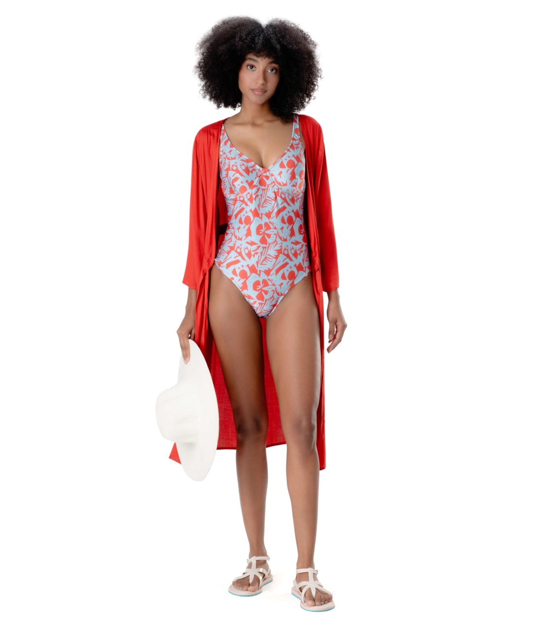 Vestido Resort Midi Viscose Vermelho