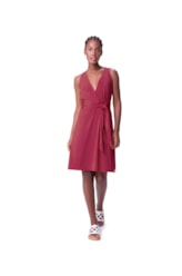 Vestido Resort Regata Midi Jersey Vermelho