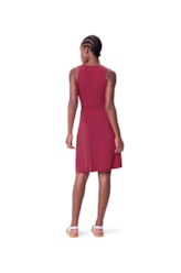 Vestido Resort Regata Midi Jersey Vermelho
