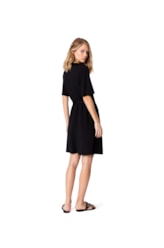 Vestido Resort Transpassado Jersey Preto