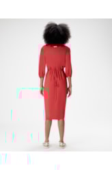 Vestido Resort Transpassado Linho Blend Vinho