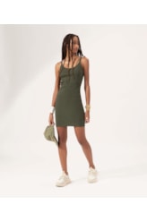 Vestido Rib Salinas Verde Militar