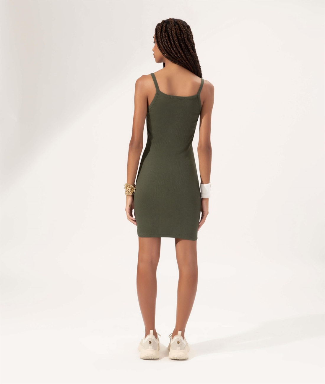 Vestido Rib Salinas Verde Militar