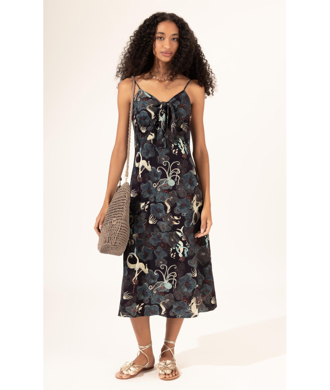 Vestido Sirena Laço Preto