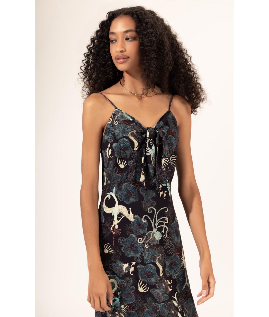 Vestido Sirena Laço Preto