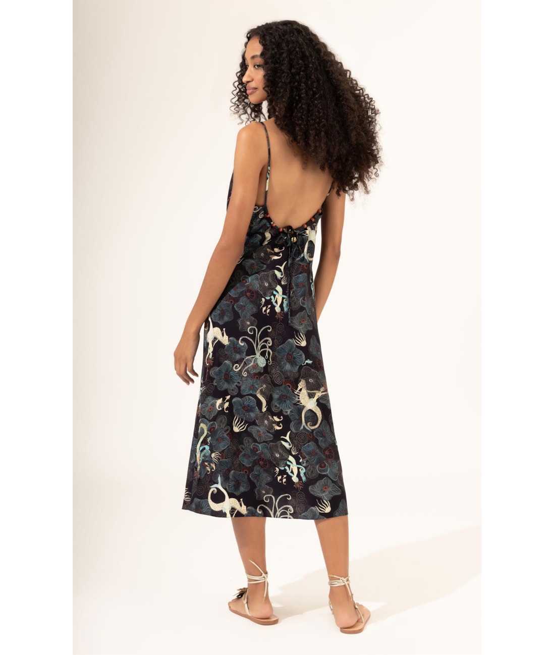 Vestido Sirena Laço Preto