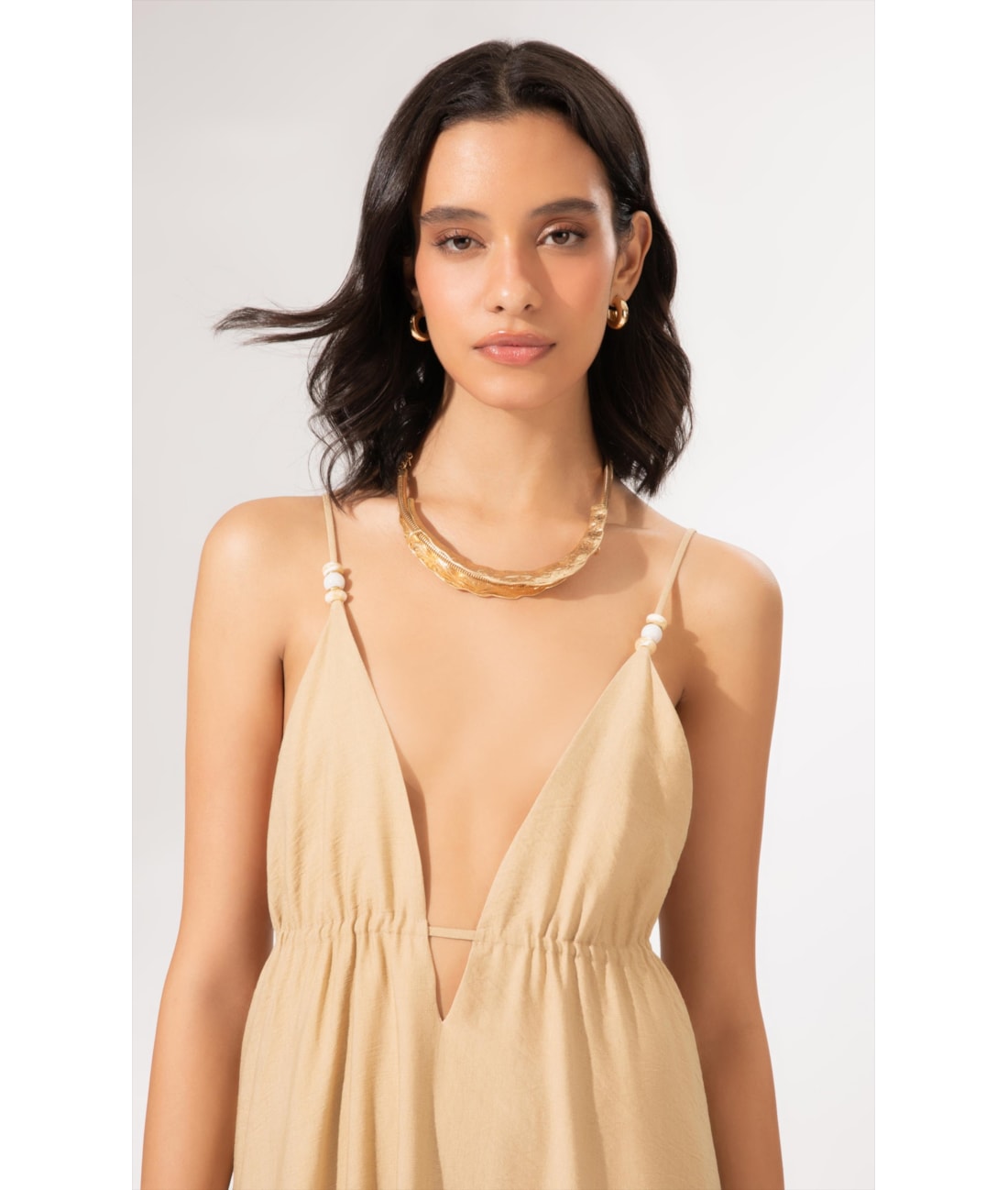 Vestido Surface Waves Trigo