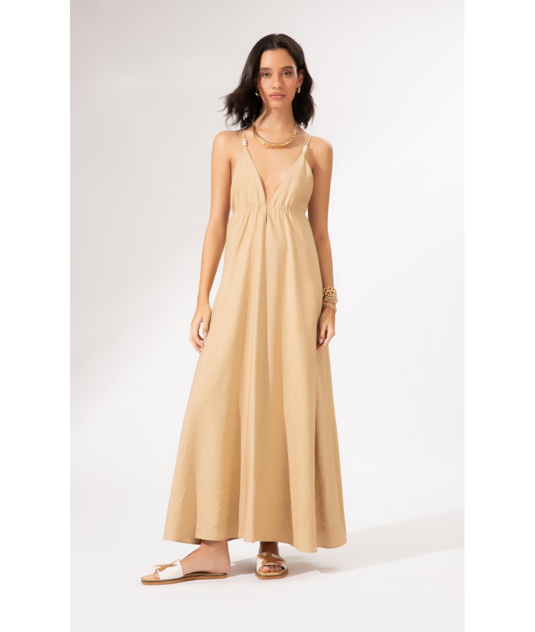 Vestido Surface Waves Trigo