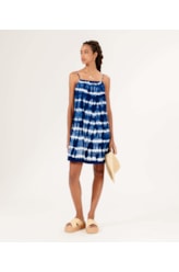 Vestido Visco Tie Dye Marinho