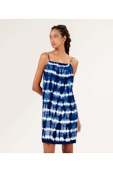 Vestido Visco Tie Dye Marinho