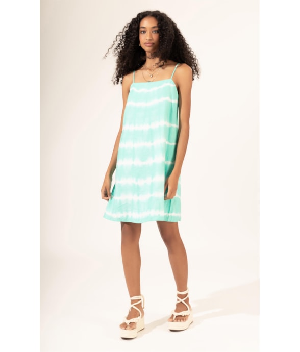 Vestido Visco Tie Dye Verde Jade