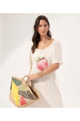 Vestido Viscolinho Berry Off White
