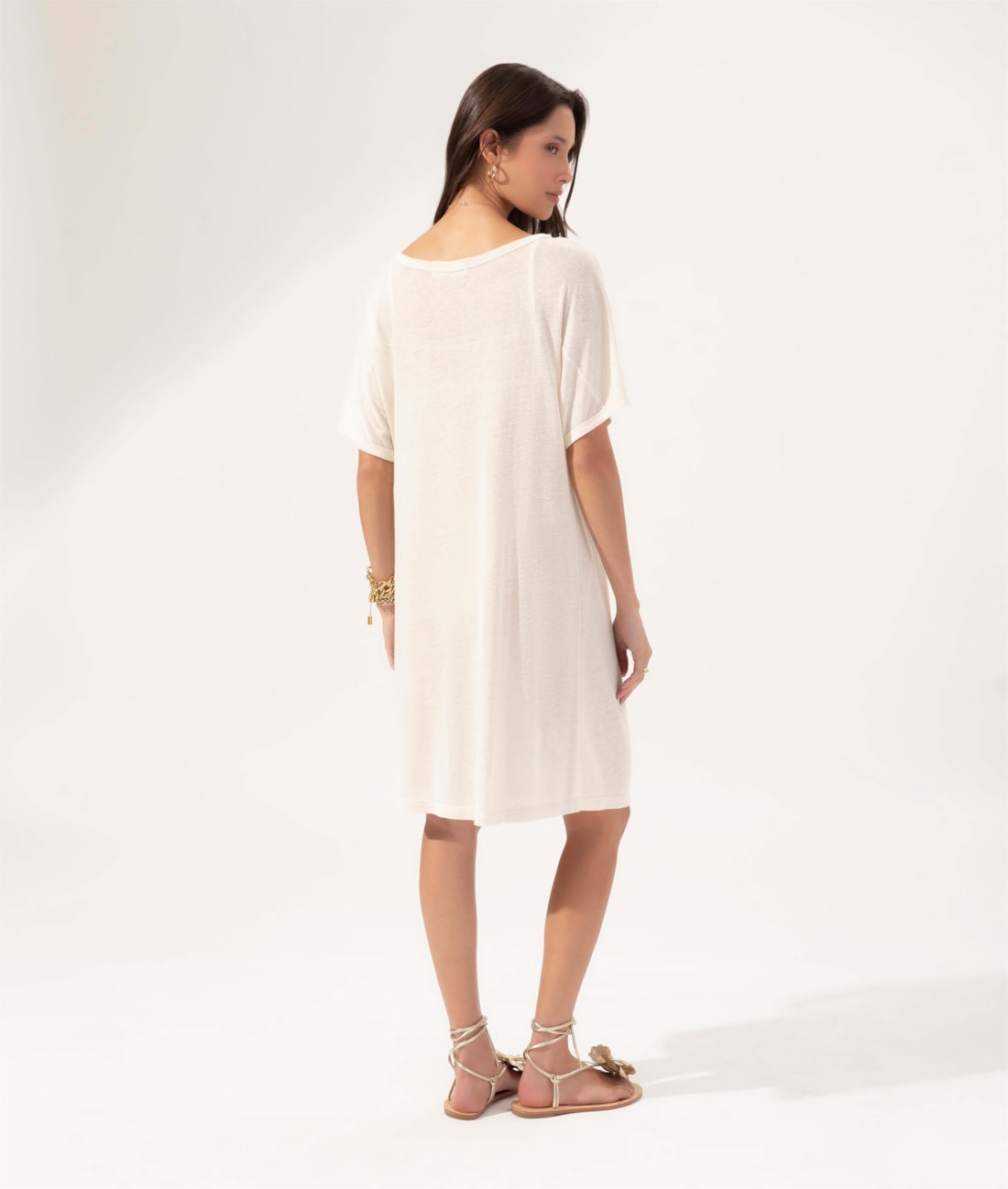 Vestido Viscolinho Berry Off White